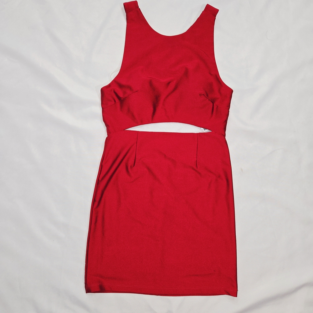 NWT Dear Moon Red Sheath Cutout Sleeveless Mini Dress - Size 9